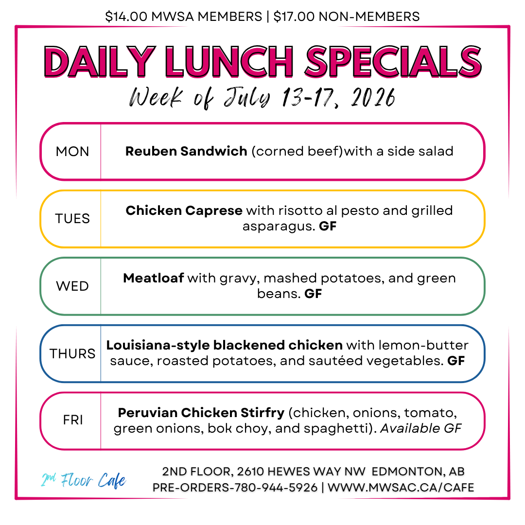 mwsa 2nd floor cafe lunch specials july 2026